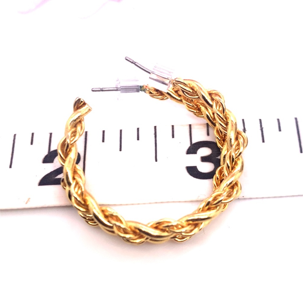 2/$10 Small gold Twisted Hoop Earring